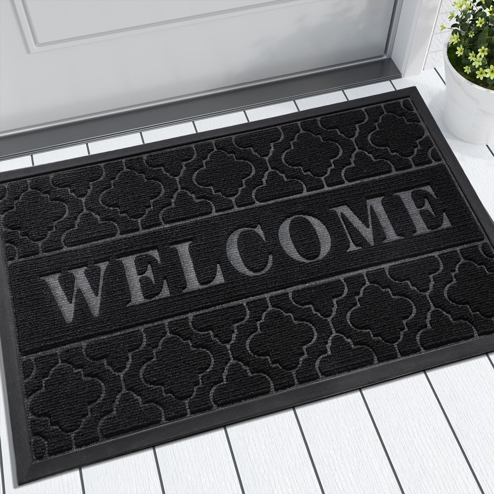 Yimobra Welcome Mat Outdoor Indoor, Heavy Duty Non-Slip Doormat