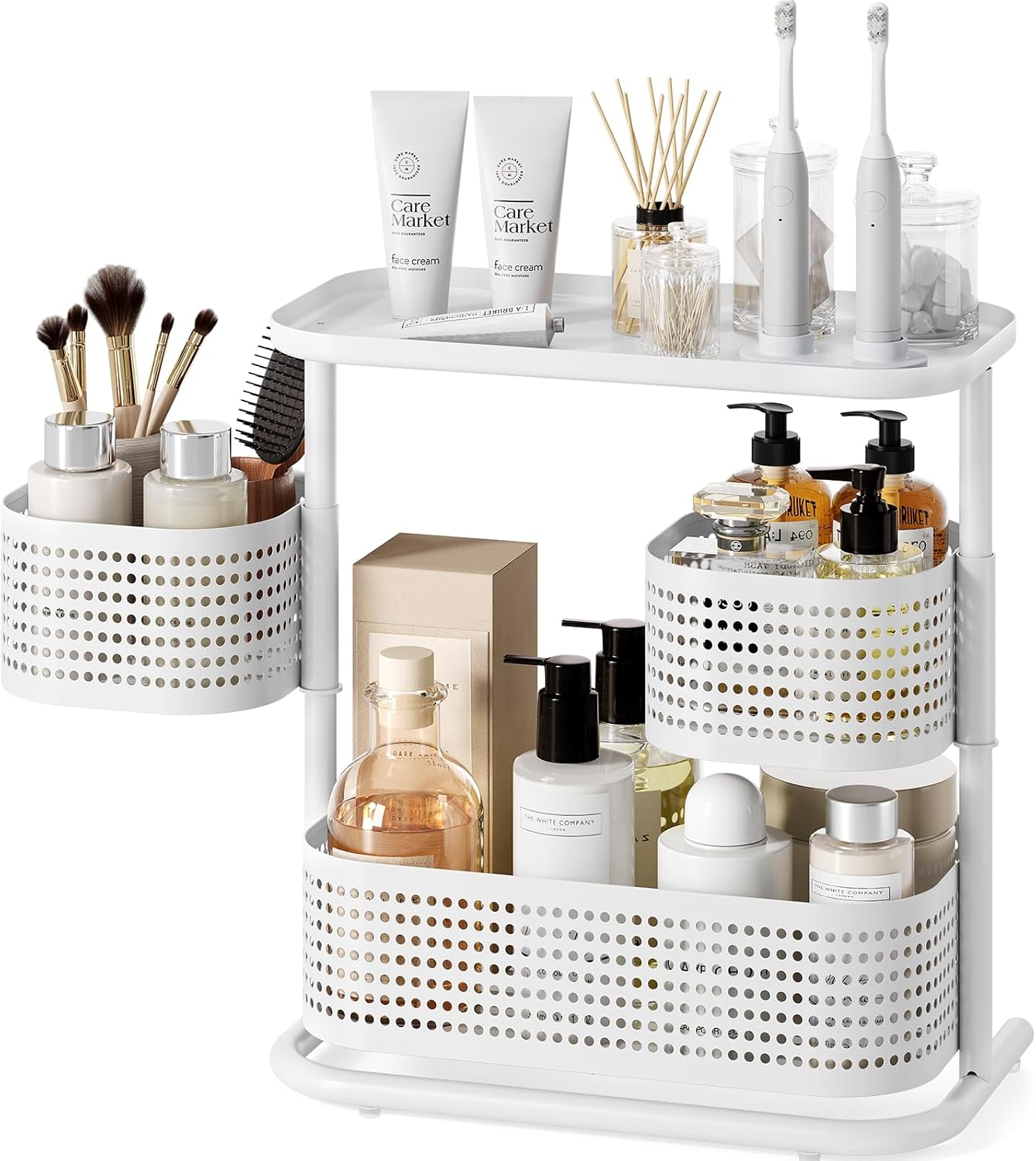 3-Tier Rotating Bathroom Organizer for Space-Saving Storage