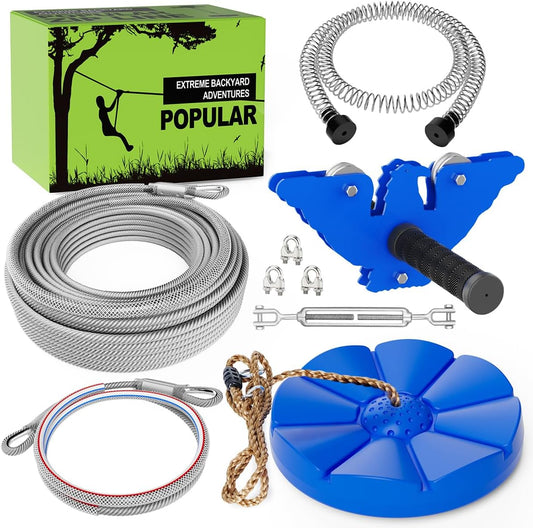 X XBEN Zip Line Kits for Backyard Fun - Safe and Exciting