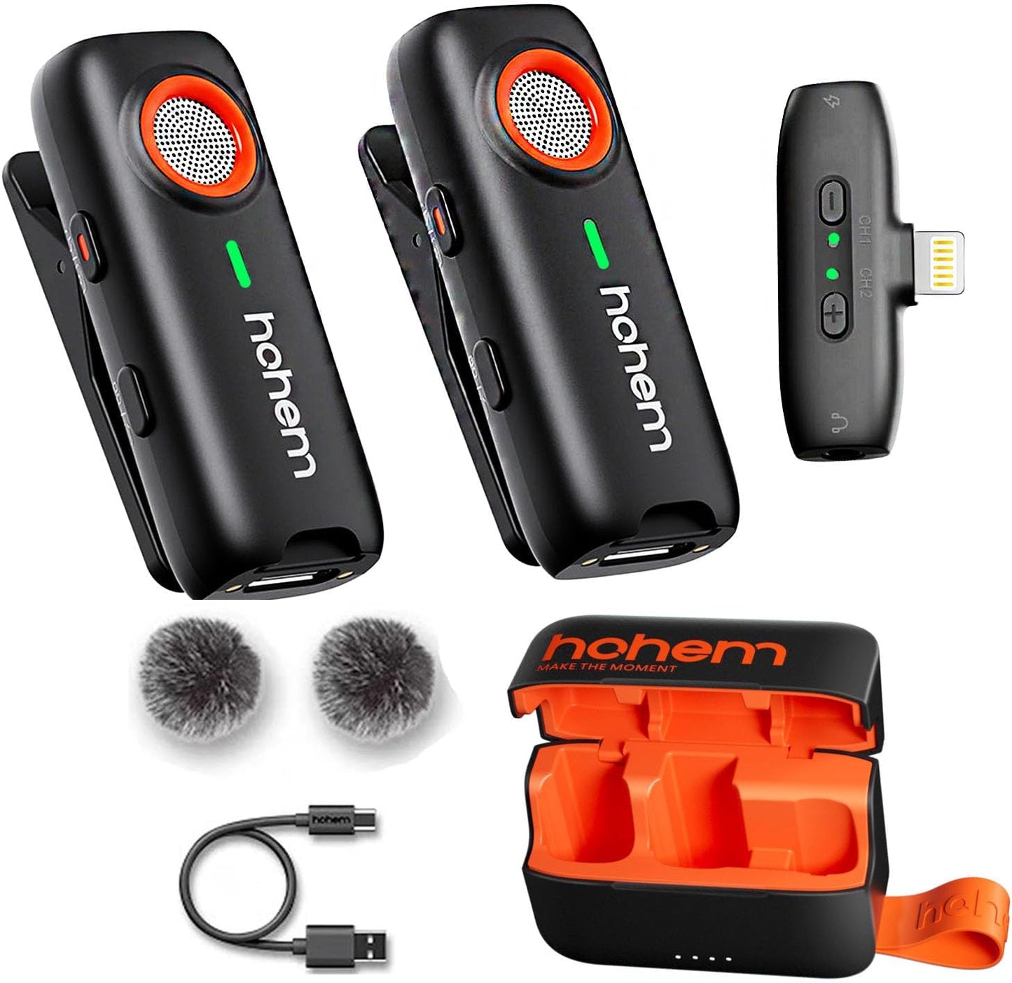 Hohem MIC-01 Wireless Lavalier Microphone for iPhone Users
