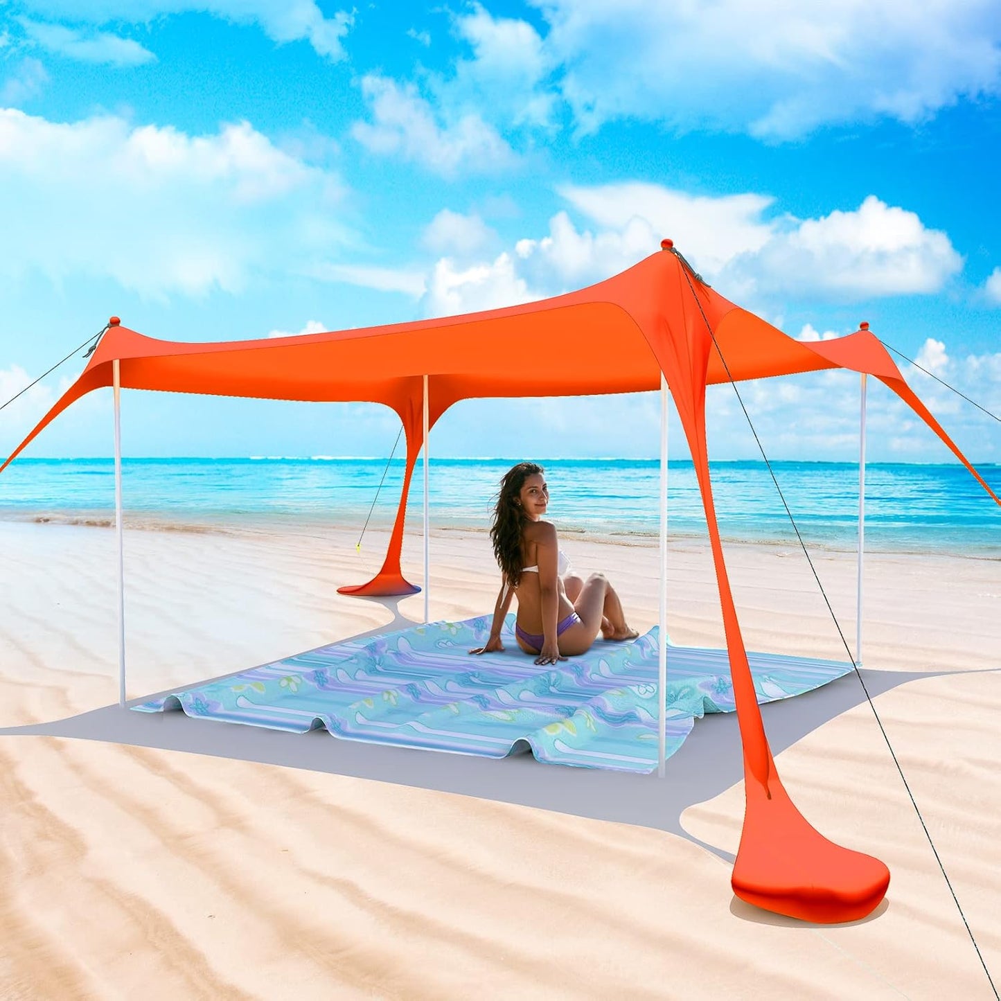 Zeepair Beach Tent: UPF50+ Sun Shelter Kit