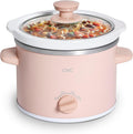 2QT Mini Electric Round Slow Cooker Dusty Rose - Compact 2-Quart