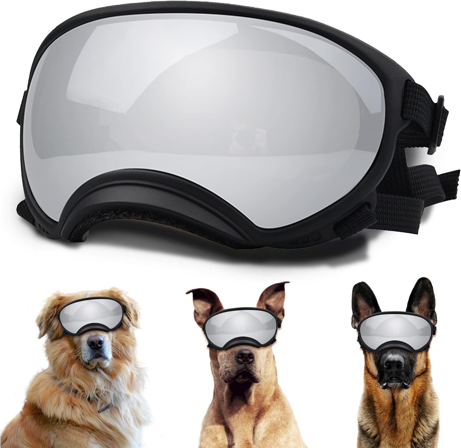 Large Dog Sunglasses with UV Protection for Medium-Large Dogs