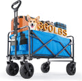Sweetcrispy Collapsible Foldable Wagon Cart, Large Capacity Garden