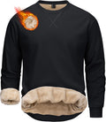 MAGCOMSEN Men's Sherpa Lined Crewneck Sweatshirt - Warm Thermal