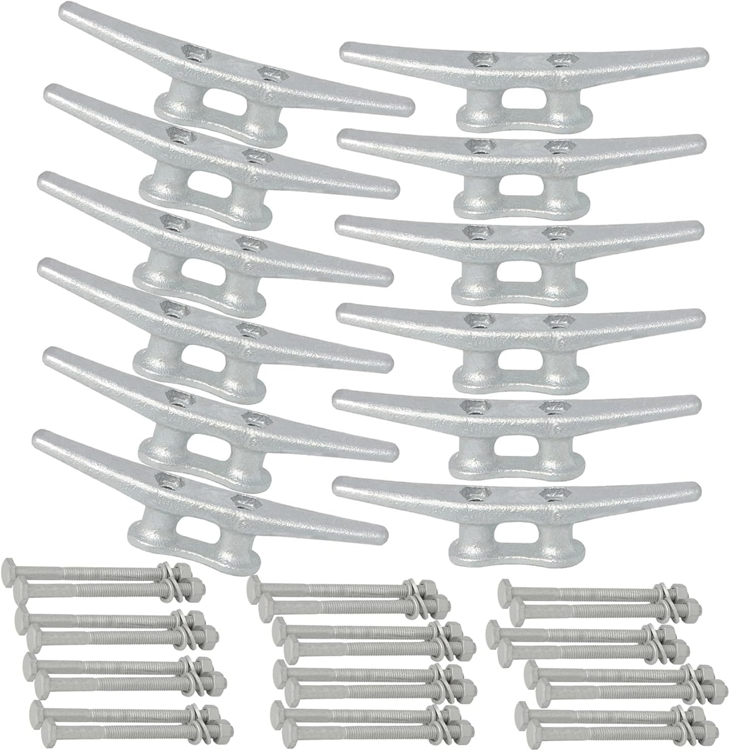 6 Inch Dock Cleats for Boats - Hot Dipped Galvanized Iron