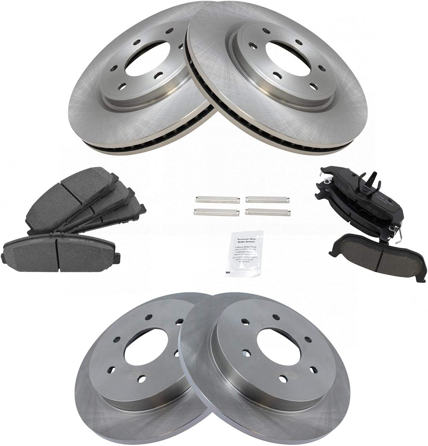 TRQ Brake Pad & Rotor Kit for 2008-2011 Nissan Armada & QX56