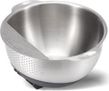 Stainless Steel Rice Strainer Washer Bowl - Quick Drain, Durable