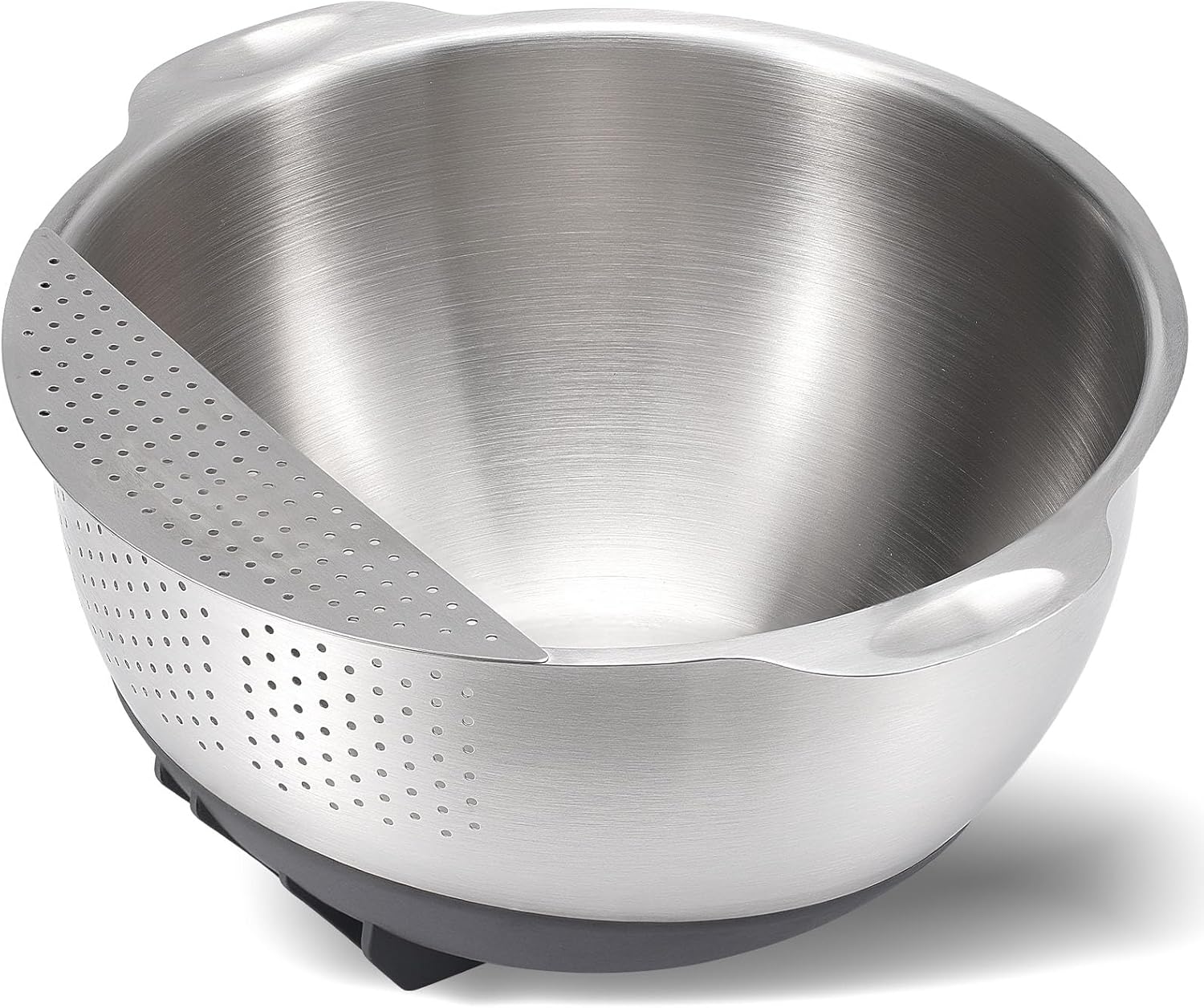 DOPMEP Stainless Steel Washer Bowl - Versatile Tiltable Drainer for Fruits & Veggies