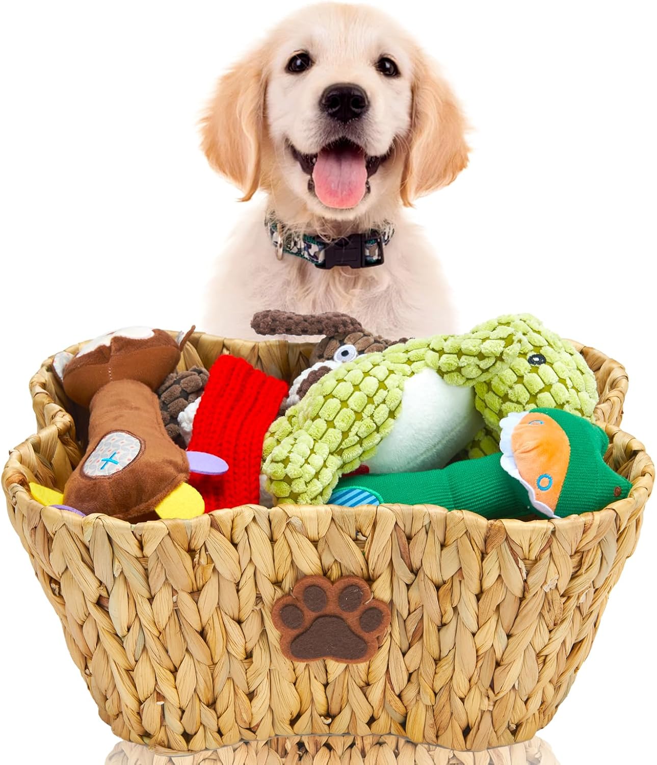 Unique Bone Shape Dog Toy Basket Organizer for Pet Storage