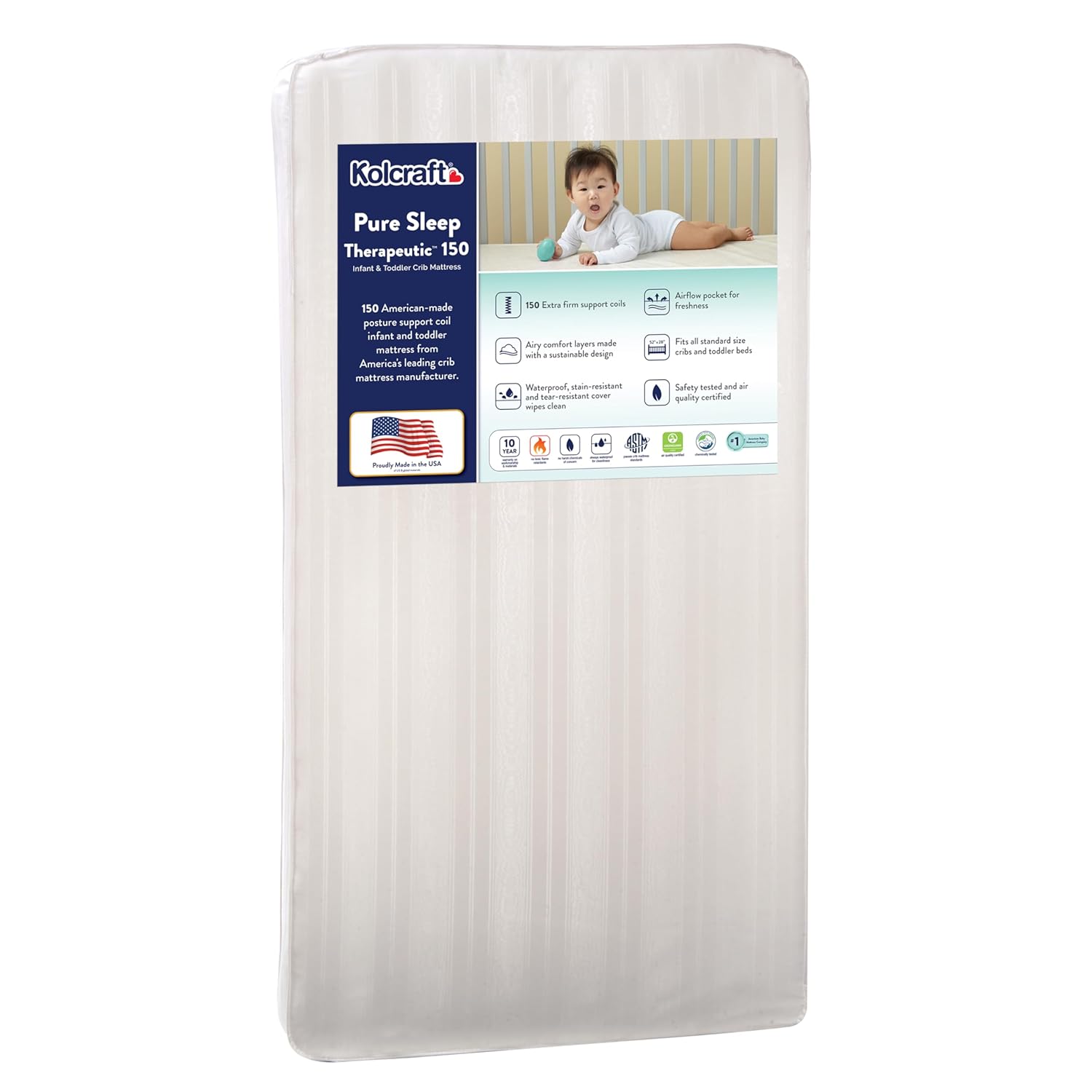 Kolcraft Pure Sleep Therapeutic Crib Mattress for Safe Sleep