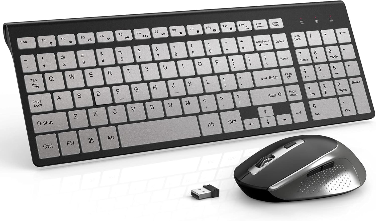 Wireless Keyboard Mouse Set for Travel - Sleek and Ergonomic Design