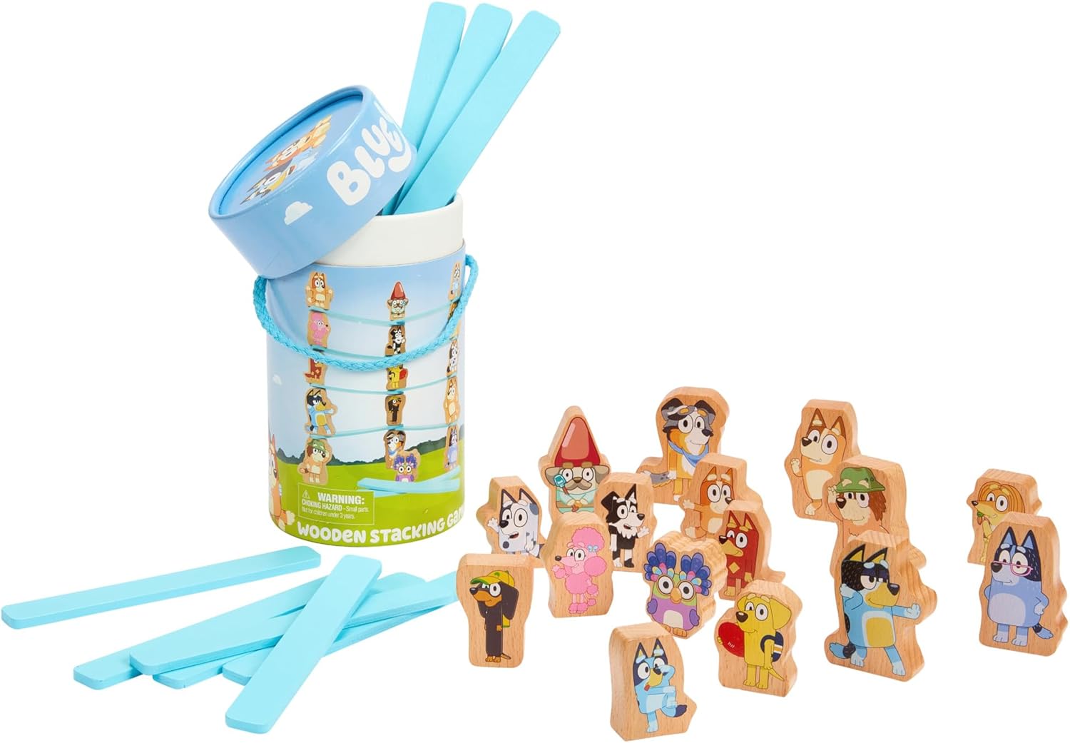 Bluey Wooden Stacking Game - 25 Pieces for Creative Balance!