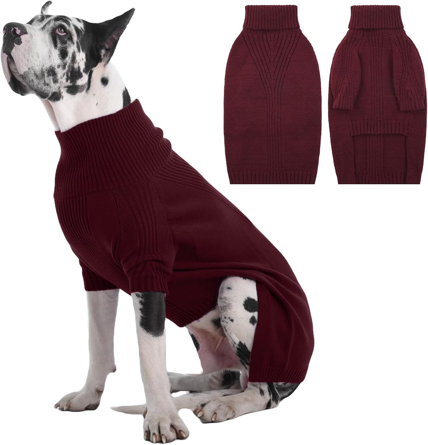 IECOii Great Dane Sweater for Extra Large Dogs in Winter