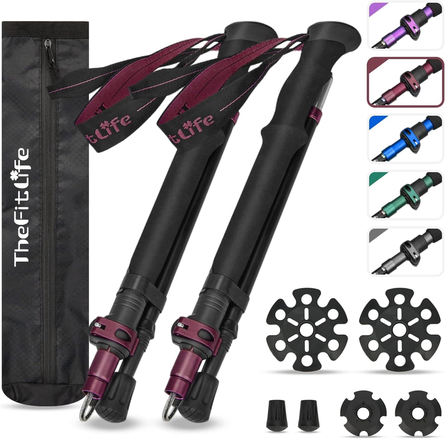 TheFitLife Lightweight Trekking Poles: Extra-Long Comfort