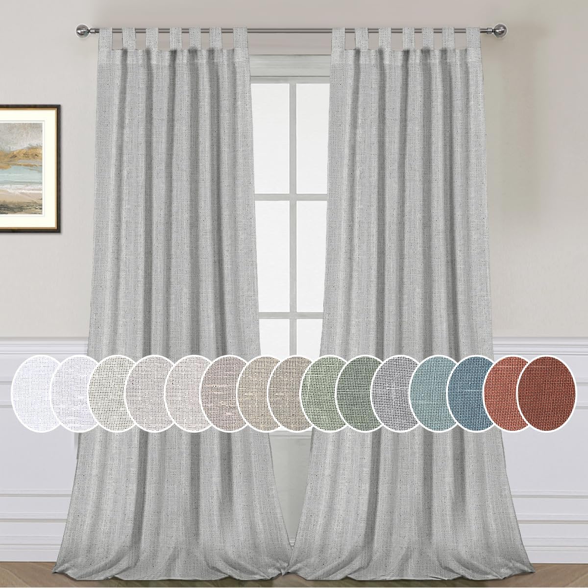 H.VERSAILTEX Elegant Semi Sheer Curtains for Bedroom and Living Room