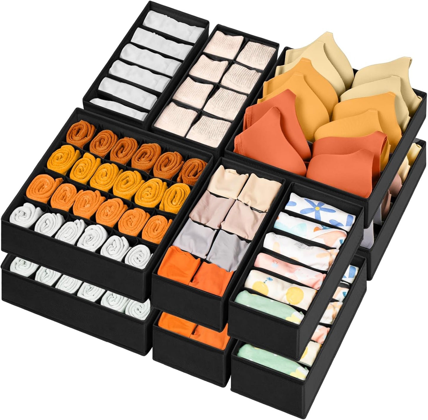 12 Pack Drawer Organizers with 116 Compartments for Storage