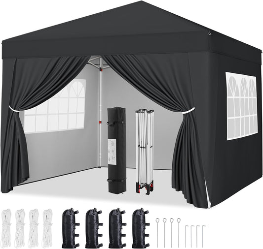 Yaheetech 8x8 Pop Up Canopy with Removable Sidewalls for Events