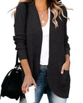 Womens Loose Open Front Cardigan - Lightweight Cozy Layer Women's