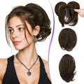 Claw Clip Short Human Hair Ponytail Extension - 9 in Dark Brown