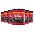 Folgers Black Silk Dark Roast Coffee Pack of 6 - Smooth, Bold Flavor