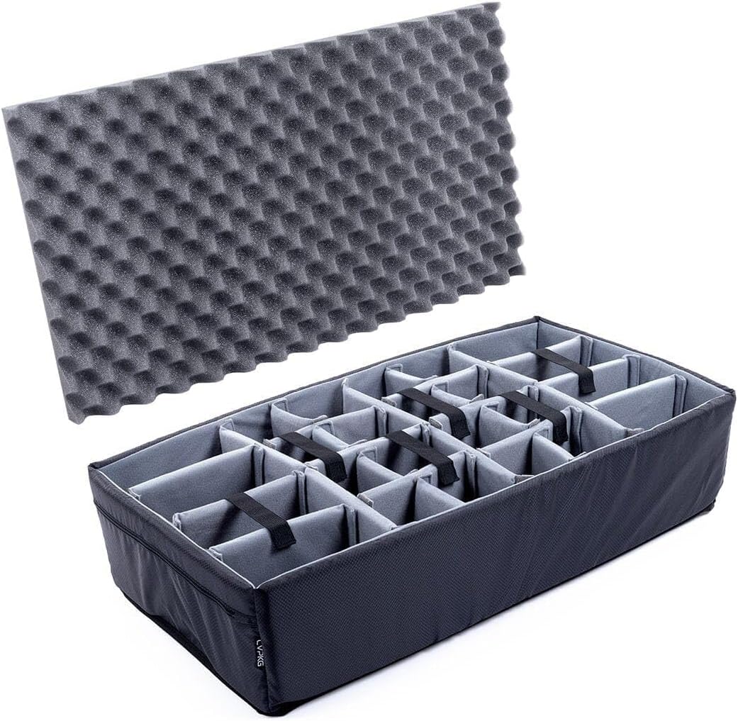 Grey Padded Dividers & Lid Foam for Pelican 1606 Air Case