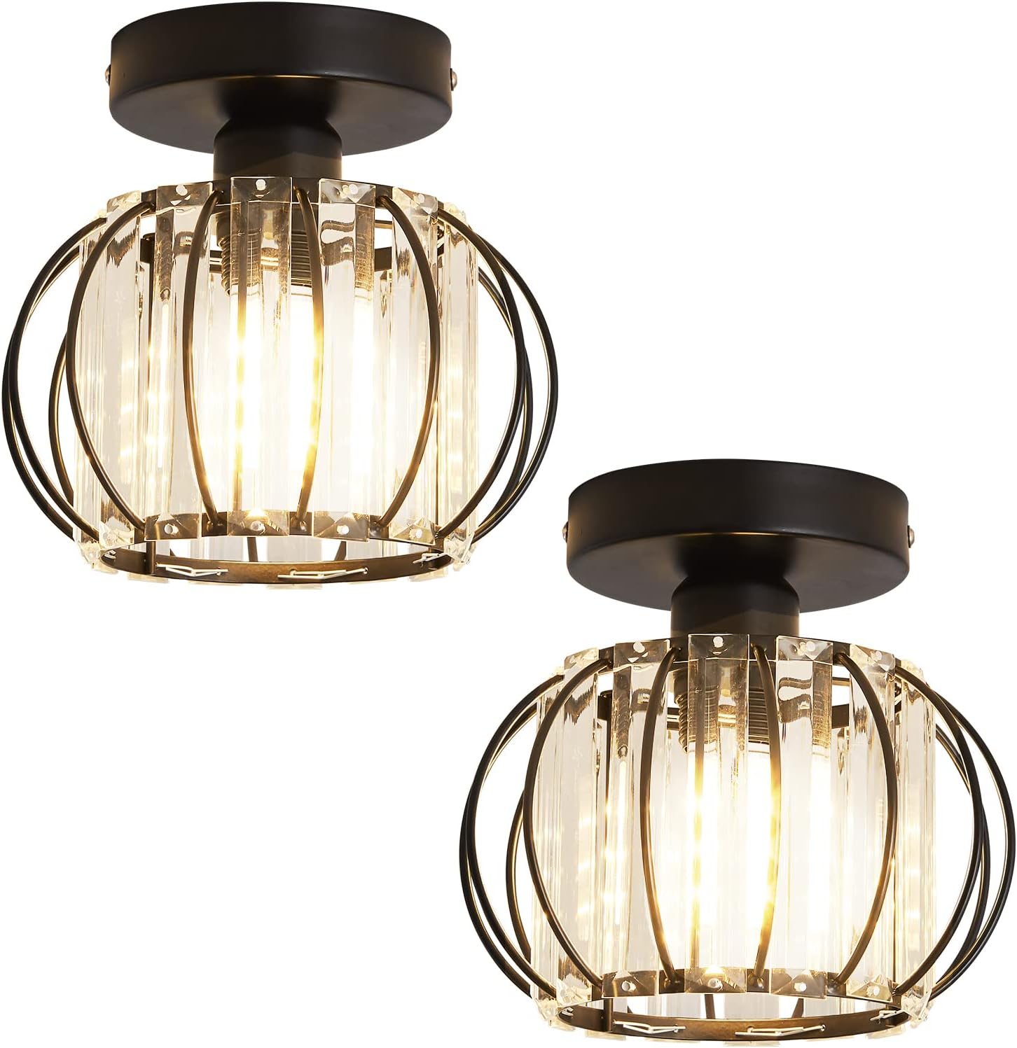 YYJLX Semi Flush Mount Ceiling Light Fixture for Modern Homes