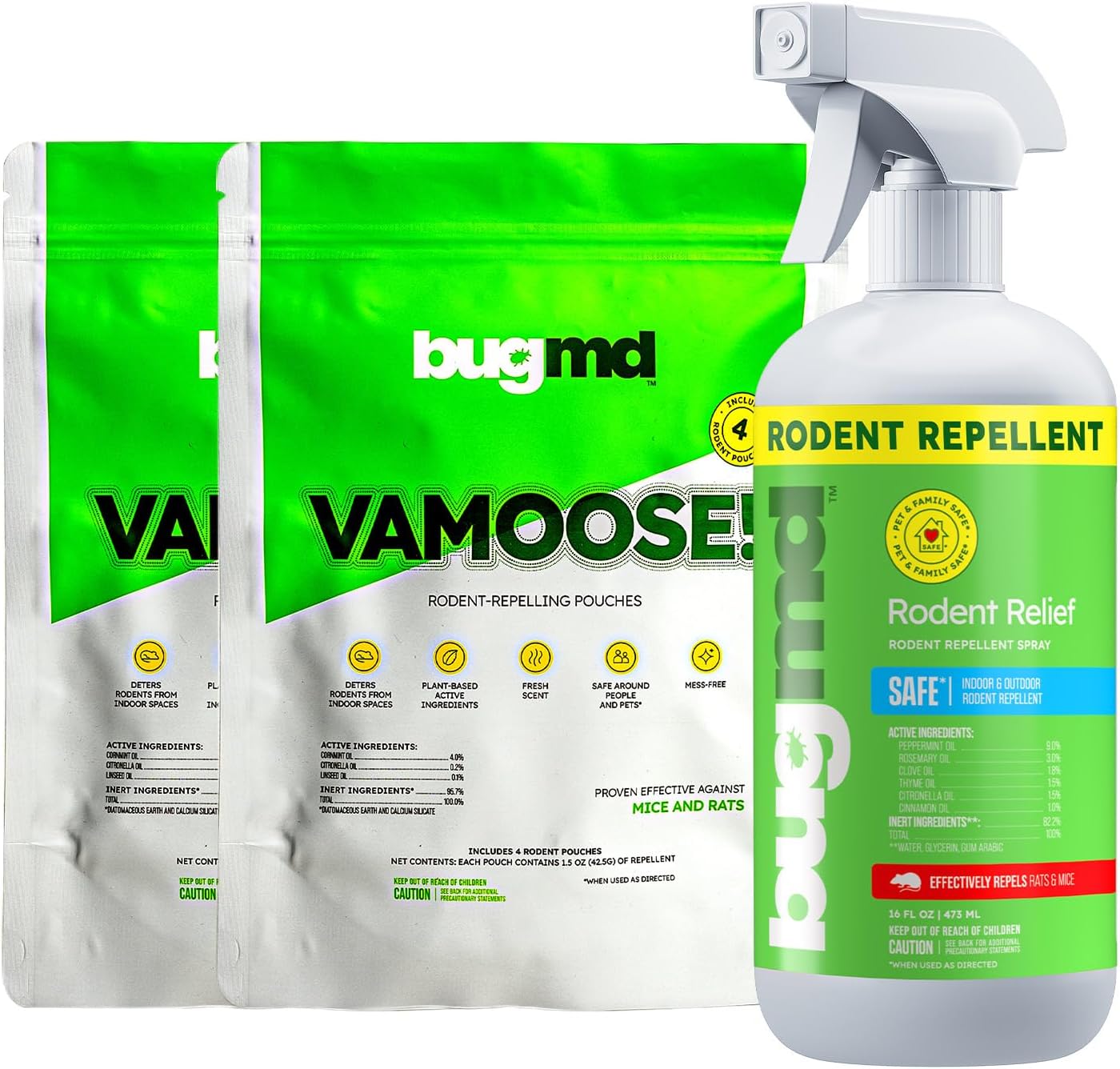 BugMD Rodent Repellent & Pet Stain Remover