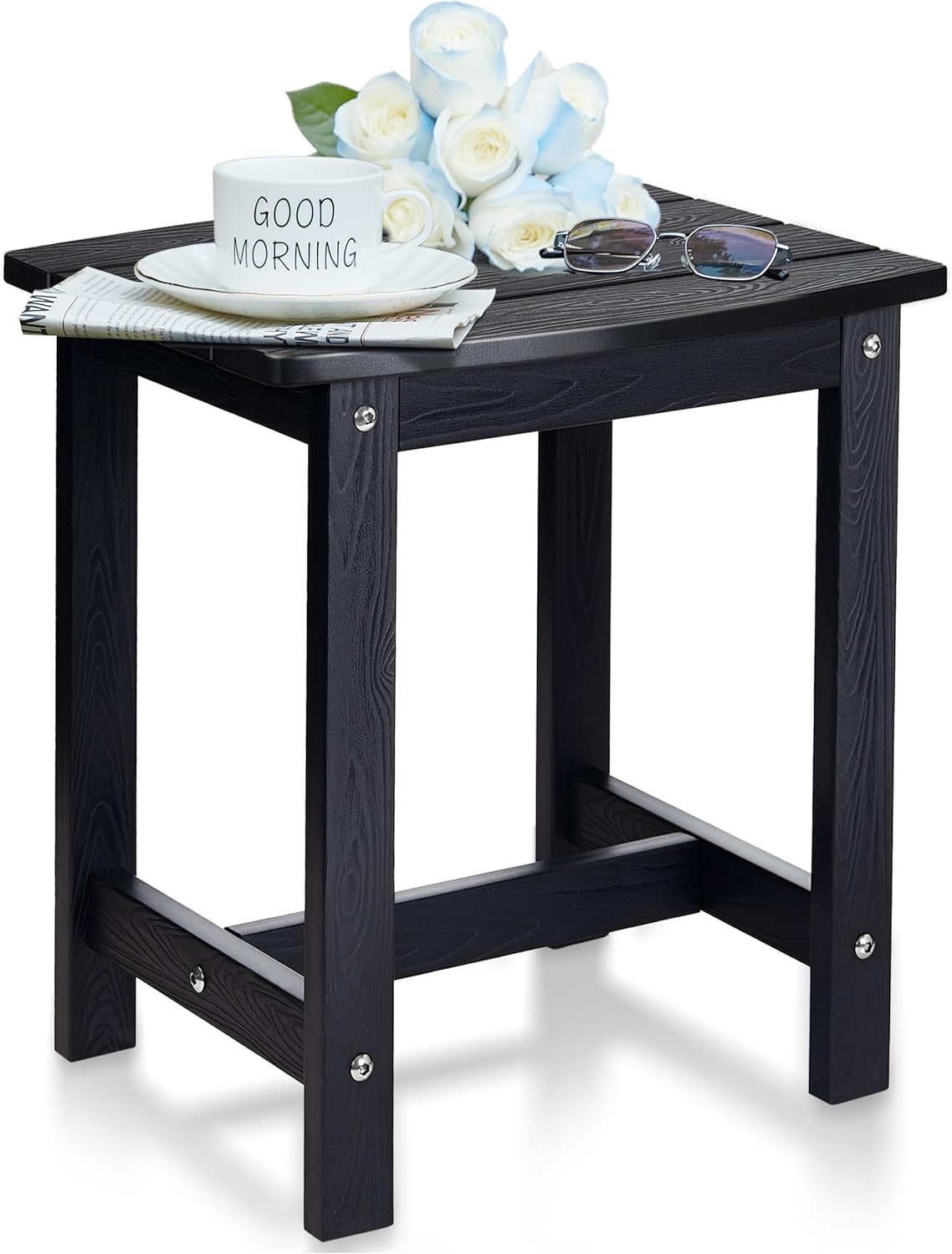 Y&M Outdoor Side Table - Waterproof Square Table for All Spaces