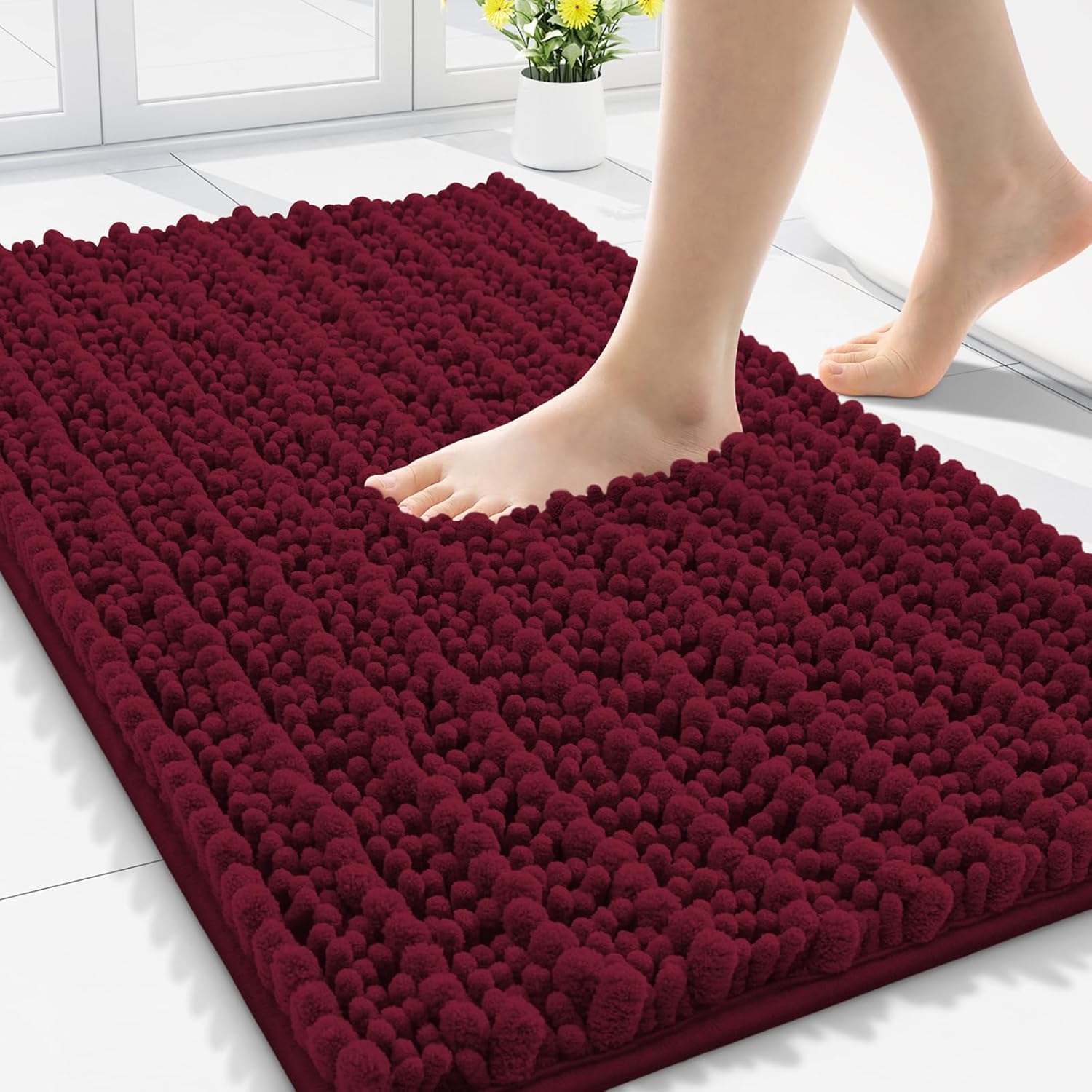 Smiry Bathroom Rugs Mat 30x20 - Soft Absorbent Chenille Mats