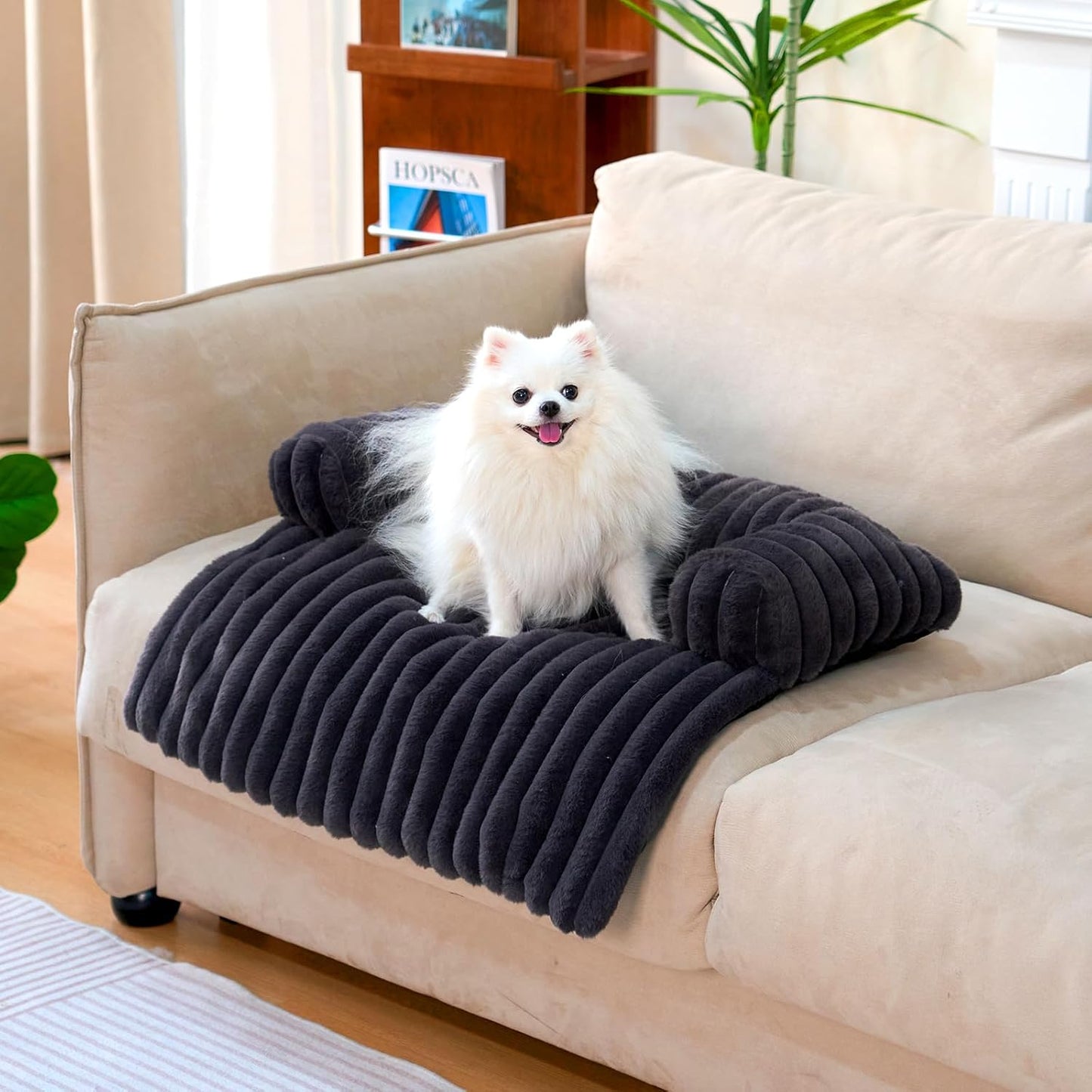 FUNNY FUZZY Pet Couch Cover for Sofa, Cozy Dog Bed Mat
