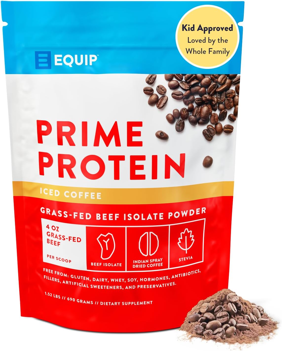 Equip Foods Prime Protein Powder - Grass Fed Beef Protein Isolate