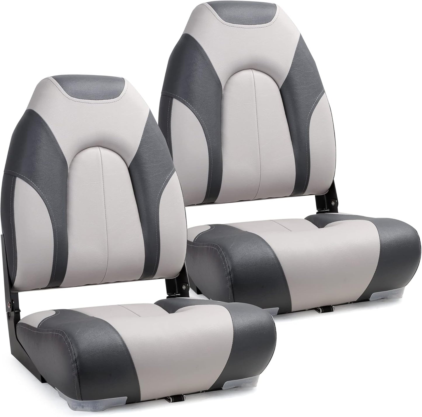 Deluxe Marine High Back Folding Boat Seat for Comfort and Durability