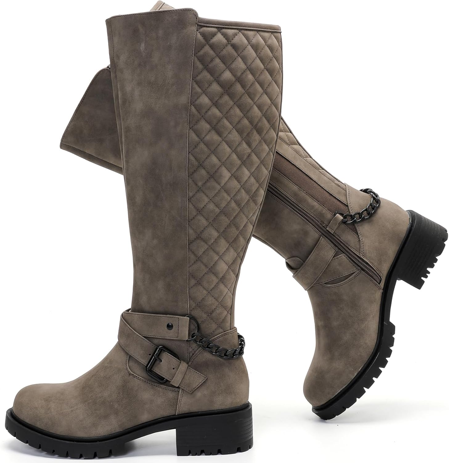 Luoika Women's Extra Wide Calf Knee High Boots for Comfort