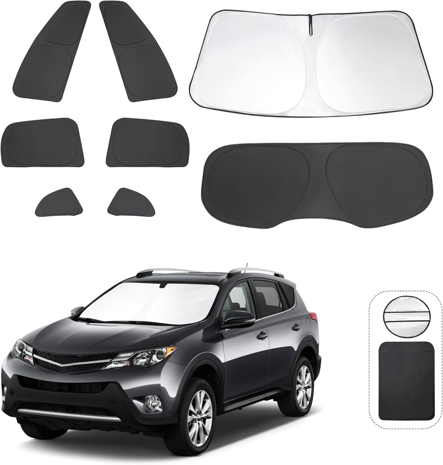Custom Fit Windshield Sun Shade for 2013-2018 Toyota RAV4
