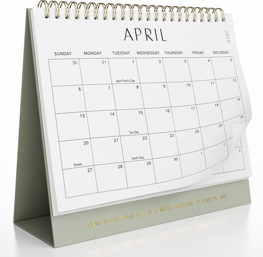 ZICOTO 2025-2026 Desk Calendar - Beautifully Organized