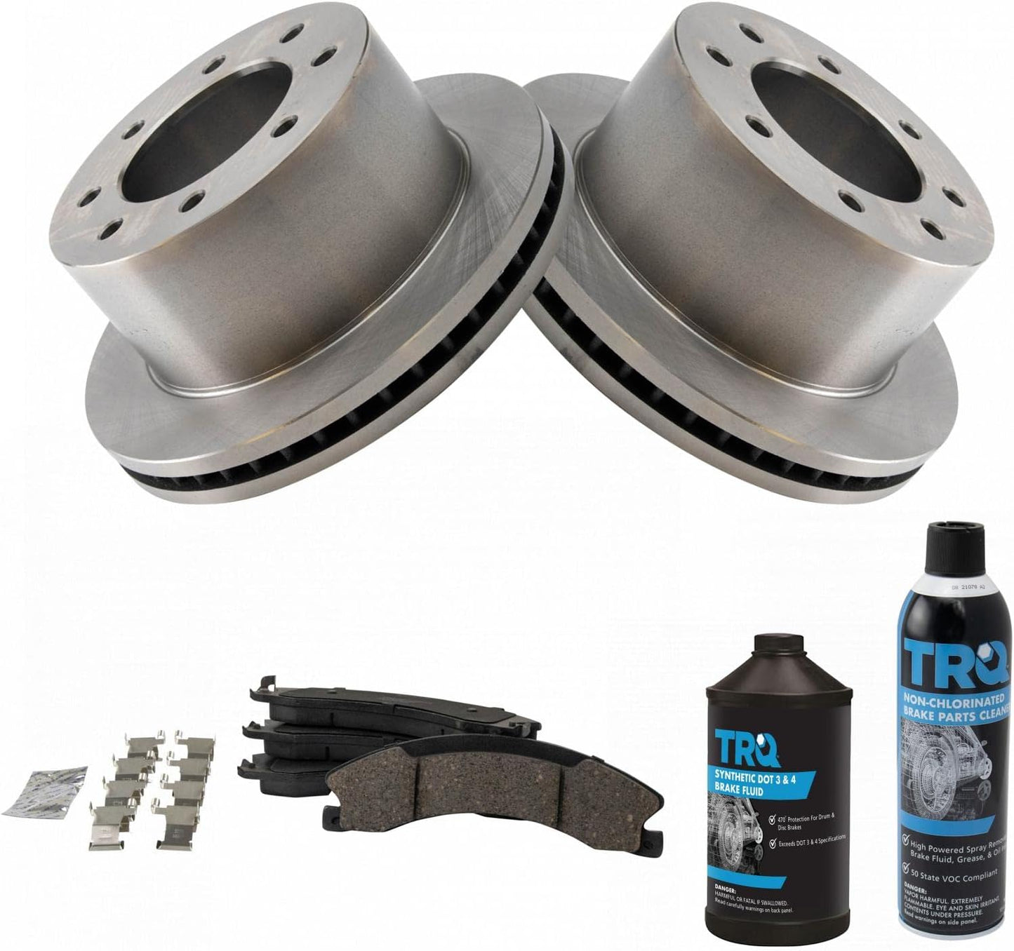 TRQ Rear Brake Pad & Rotor Kit for Chevrolet Silverado 3500 HD