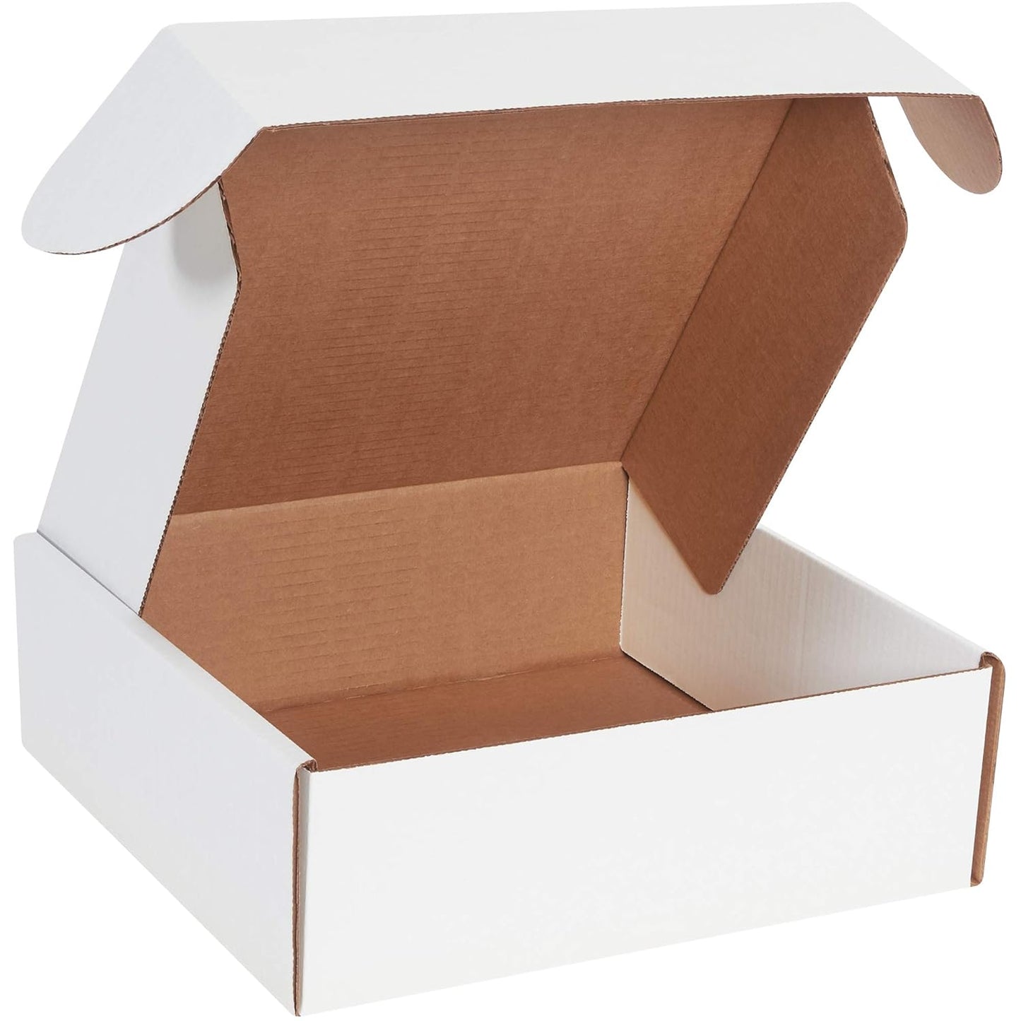 BOX USA BMFL12124 White Corrugated Boxes for Document Storage