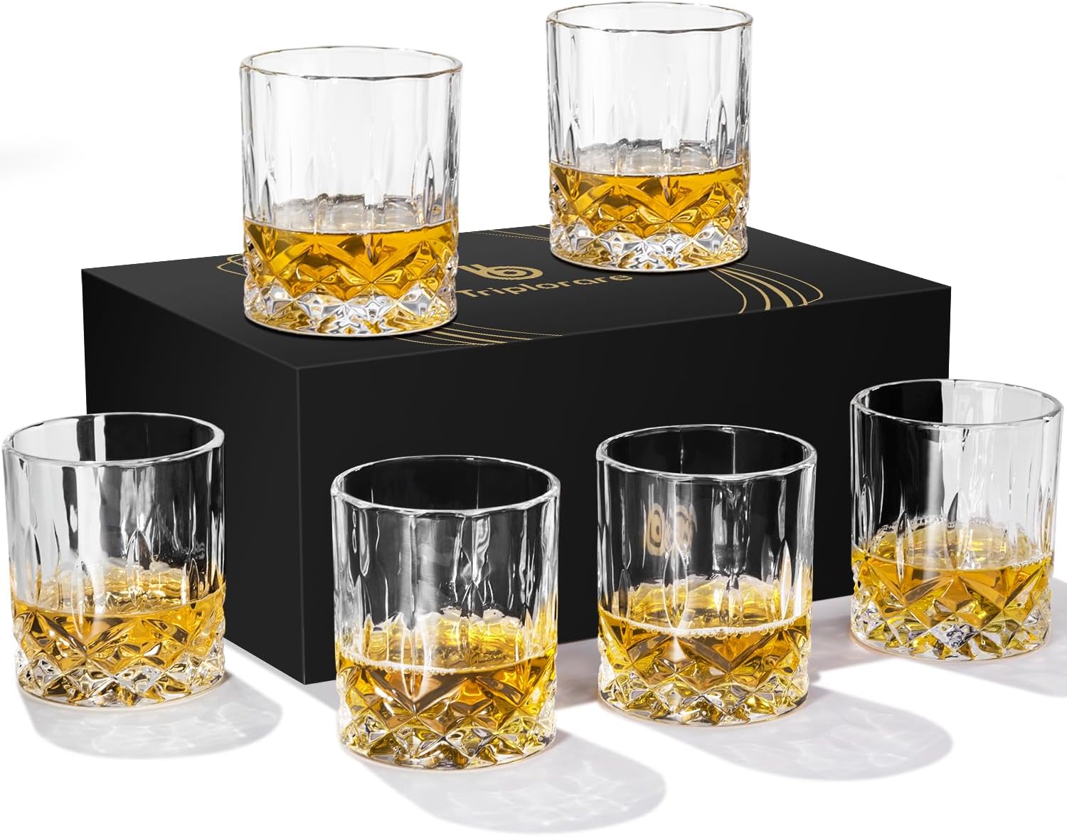 Triplorare Whiskey Glasses Set - Enhance Your Drinking Experience!