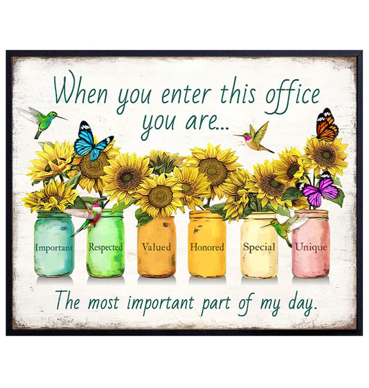 Motivational Office Decor by YELLOWBIRD ART