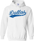 Hometown Baseball Script Pitcher Hoodie - Classic Dallas Pride