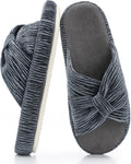 Chantomoo Slippers for Women Memory Foam Corduroy Bow Crossbands foot
