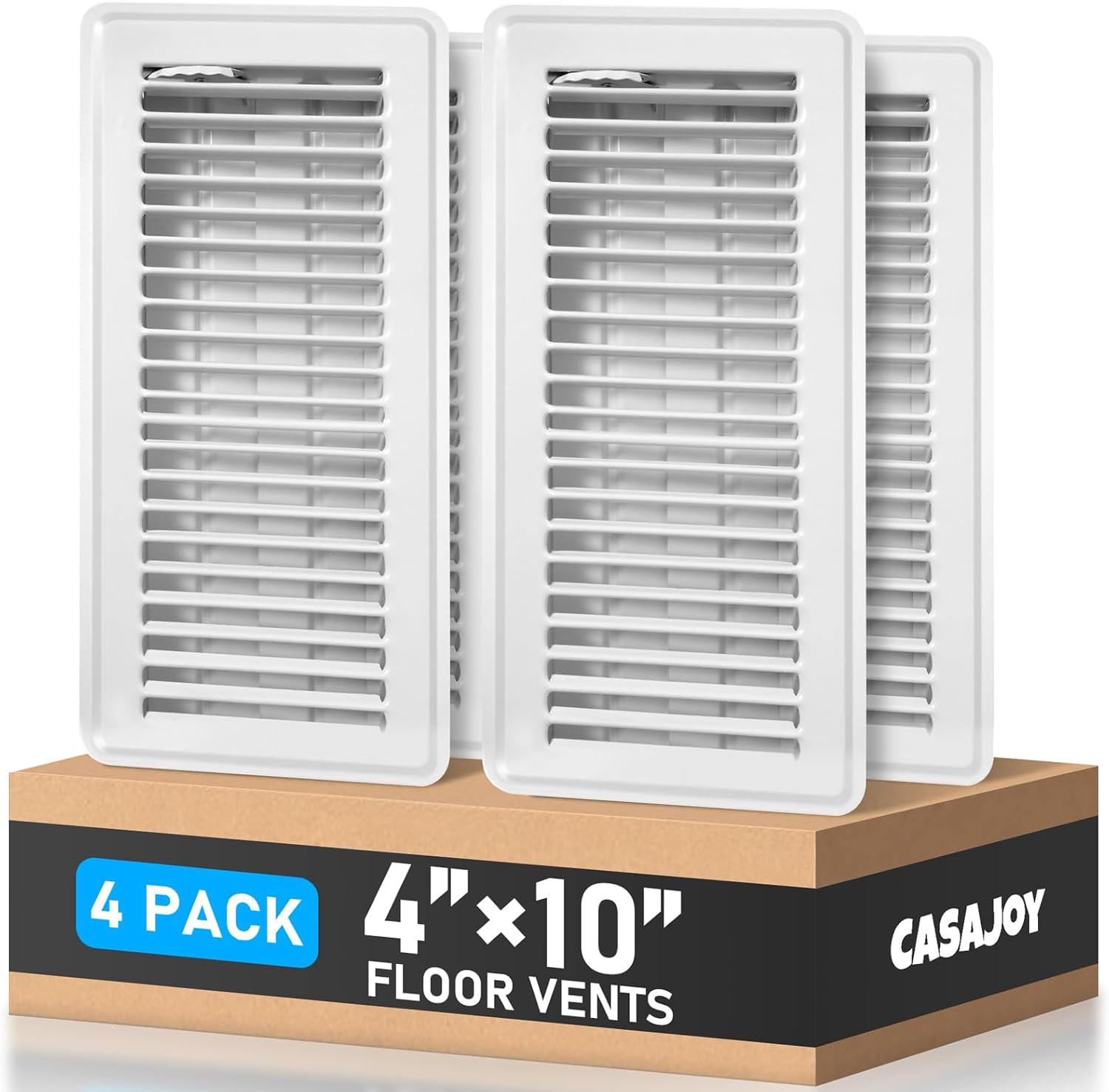 4 Pack Floor Vents for Home Use - Heavy Duty Air Vent Covers