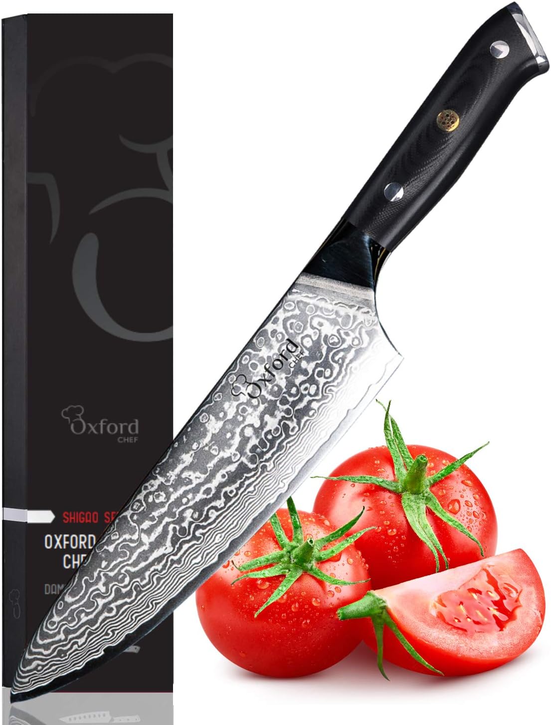Oxford CHEF 8 inch Damascus Chef Knife - VG10 Super Steel