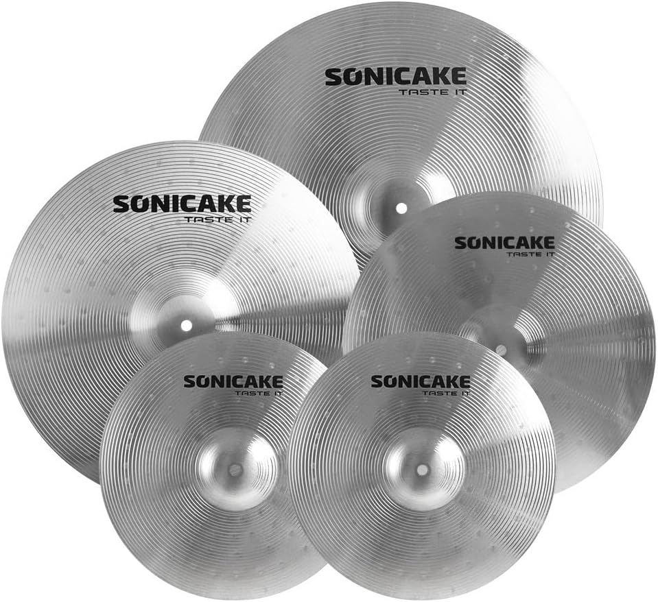 SONICAKE Cymbal Pack Alloy Cymbals Drum Set for Drummers