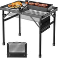 Folding Table 2x1.3 ft Camping Table with Mesh Desktop - Portable