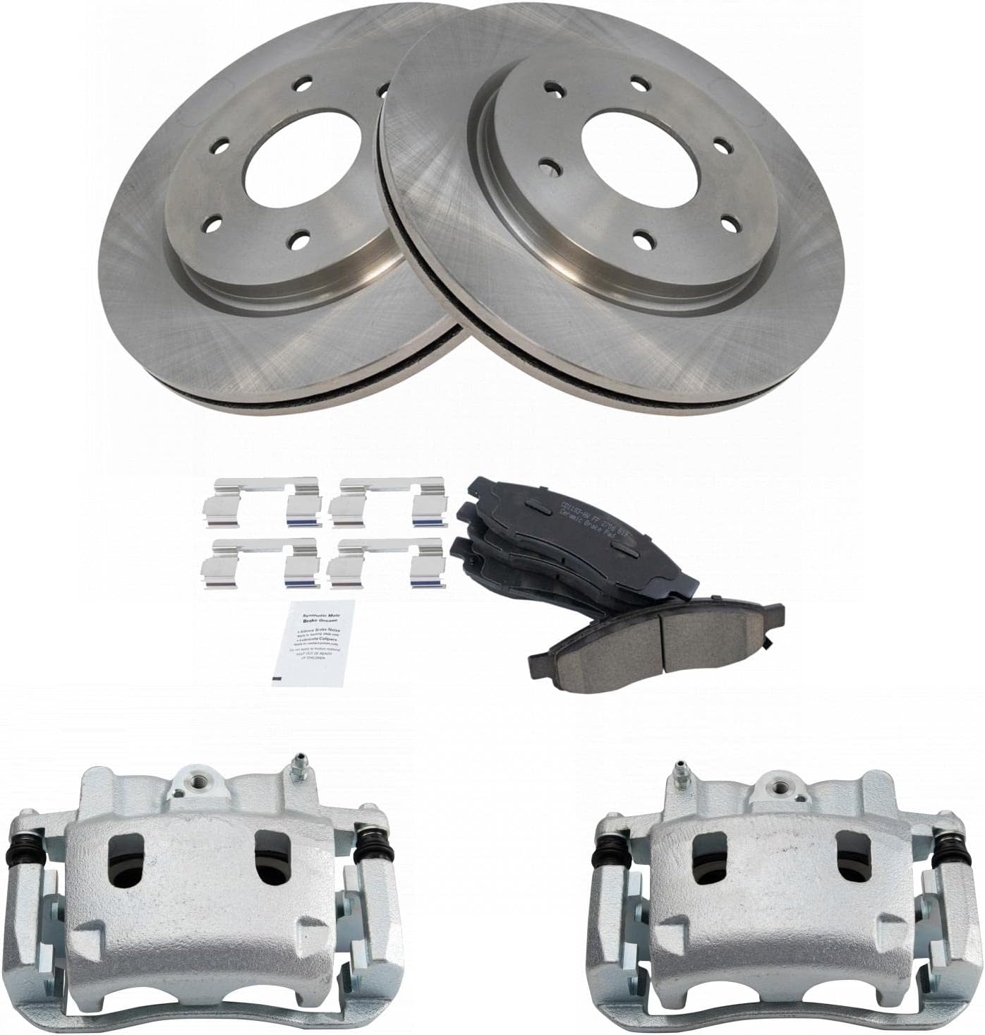 TRQ Front Brake Pad & Rotor Kit for INFINITI QX56 & Nissan
