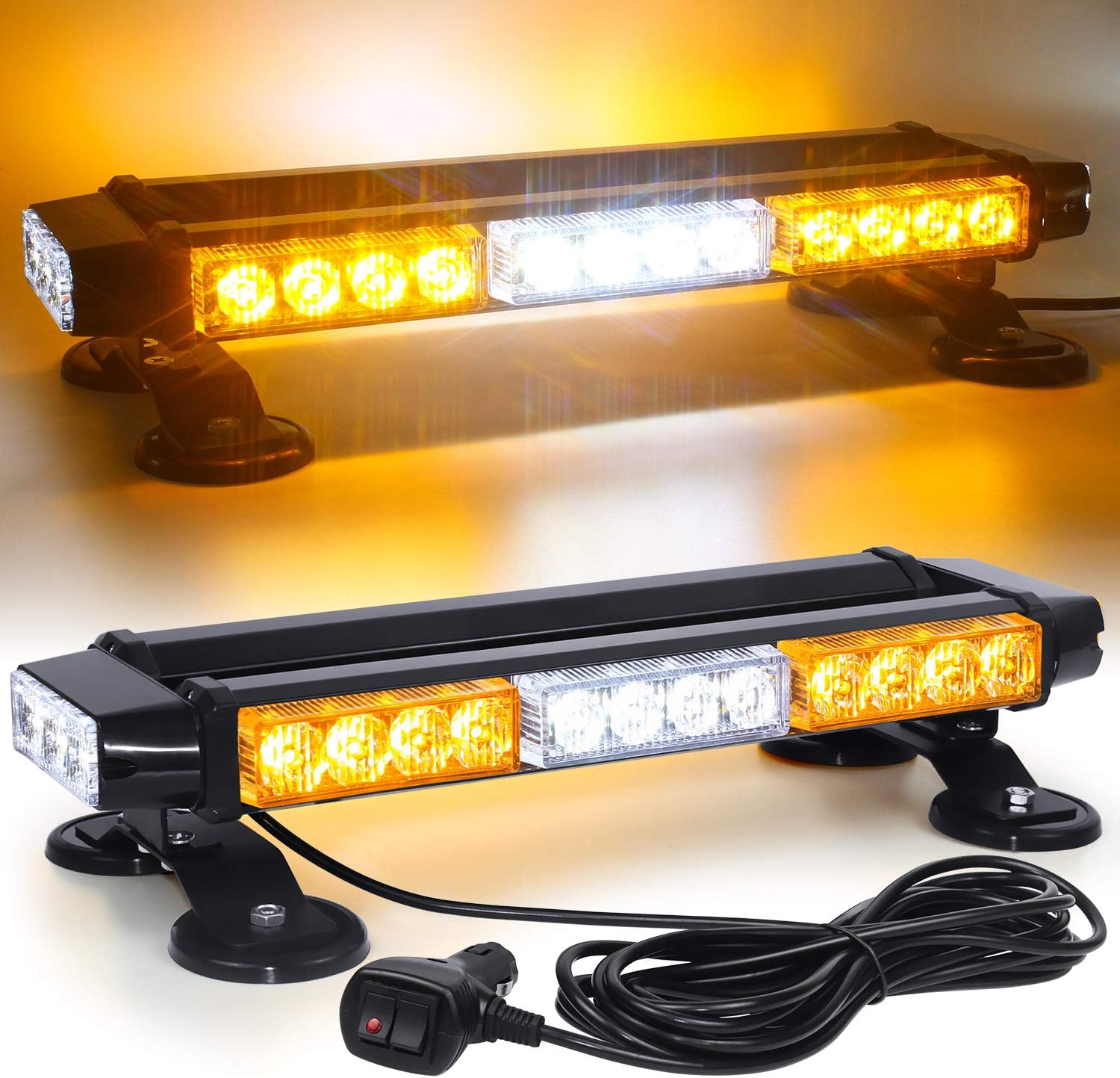 LINKITOM LED Strobe Flashing Light Bar for Vehicle Safety