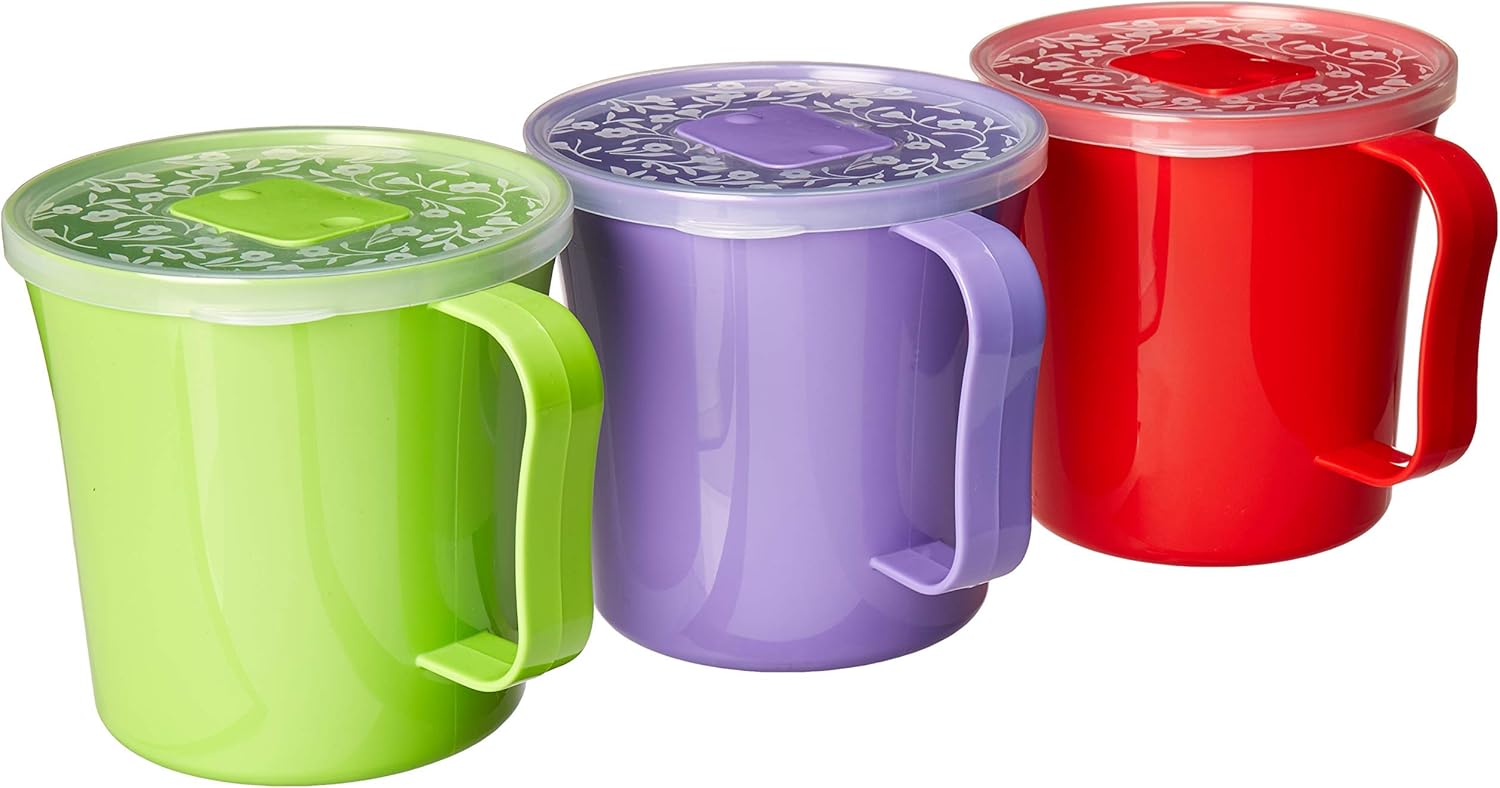 Zilpoo 3 Pack Soup Mugs - Microwave Safe & Vented Lids!