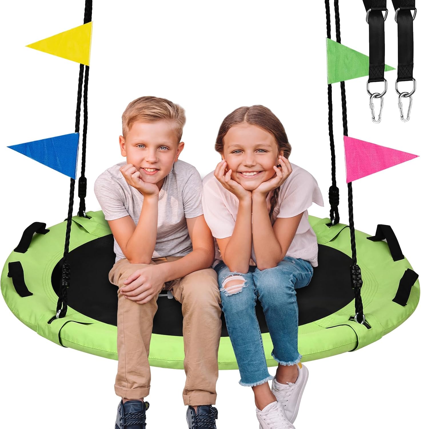 Tree Swing for Kids, 40 Inch Saucer Swing with 900lbs Capacity